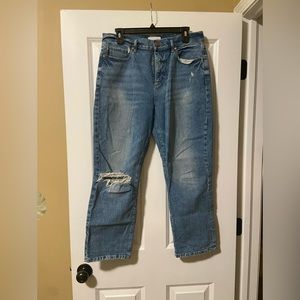 LOFT “high waist straight crop” jeans. Size 10.